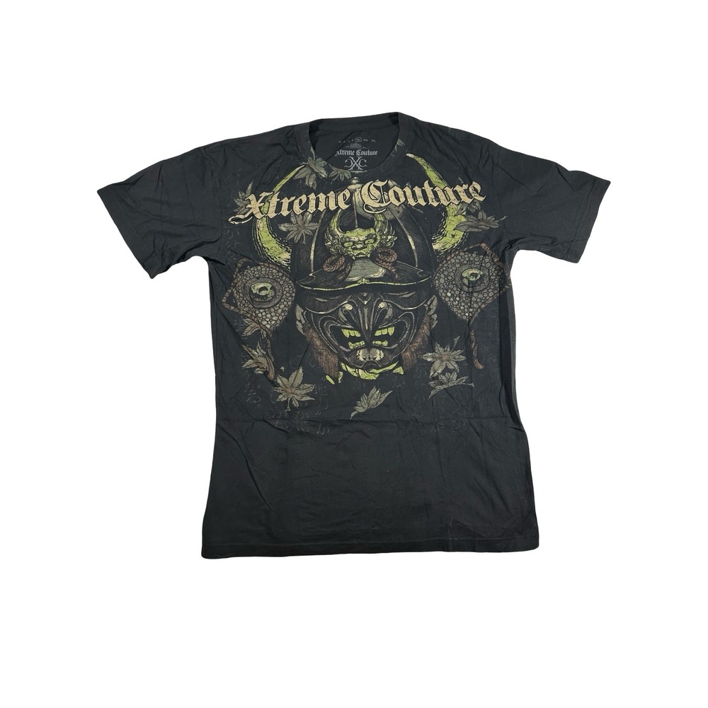 Xtreme Couture Mens XL T-Shirt Black Samurai Graphic MMA Affliction Style USA